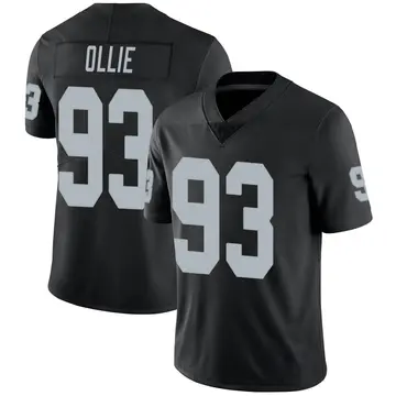 Nike Ronald Ollie Men's Limited Las Vegas Raiders Black Team Color Vapor Untouchable Jersey