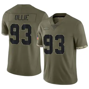 Nike Ronald Ollie Men's Limited Las Vegas Raiders Olive 2022 Salute To Service Jersey