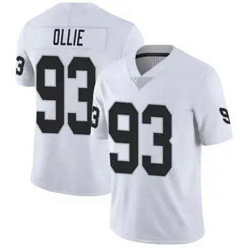 Nike Ronald Ollie Men's Limited Las Vegas Raiders White Vapor Untouchable Jersey