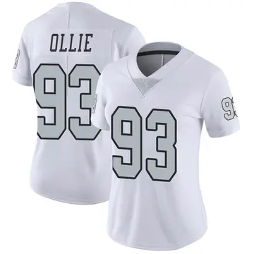 Nike Ronald Ollie Women's Limited Las Vegas Raiders White Color Rush Jersey