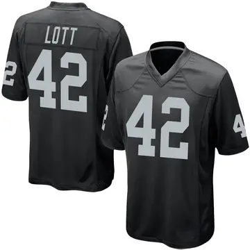 Nike Ronnie Lott Men's Game Las Vegas Raiders Black Team Color Jersey