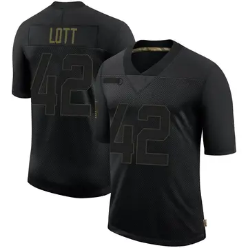 Nike Ronnie Lott Men's Limited Las Vegas Raiders Black 2020 Salute To Service Jersey
