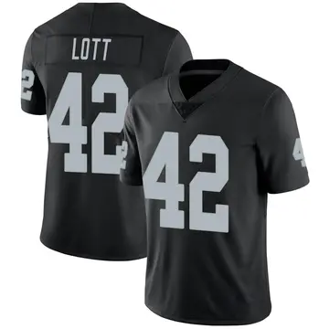 Nike Ronnie Lott Men's Limited Las Vegas Raiders Black Team Color Vapor Untouchable Jersey