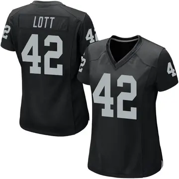 Nike Ronnie Lott Women's Game Las Vegas Raiders Black Team Color Jersey