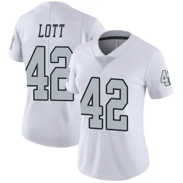Nike Ronnie Lott Women's Limited Las Vegas Raiders White Color Rush Jersey
