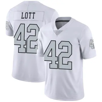 Nike Ronnie Lott Youth Limited Las Vegas Raiders White Color Rush Jersey
