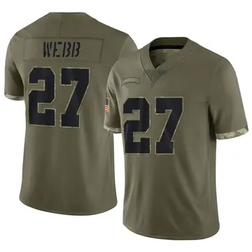 Nike Sam Webb Men's Limited Las Vegas Raiders Olive 2022 Salute To Service Jersey