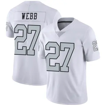 Nike Sam Webb Men's Limited Las Vegas Raiders White Color Rush Jersey