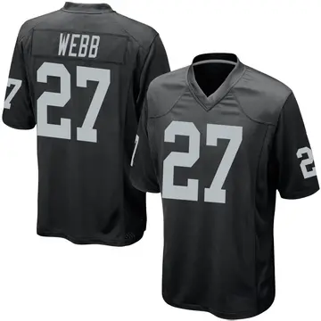 Nike Sam Webb Youth Game Las Vegas Raiders Black Team Color Jersey