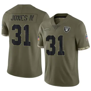Nike Sidney Jones IV Men's Limited Las Vegas Raiders Olive 2022 Salute To Service Jersey