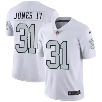 Nike Sidney Jones IV Men's Limited Las Vegas Raiders White Color Rush Jersey