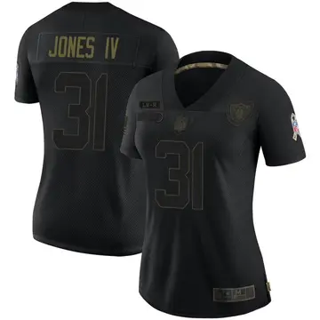 Nike Sidney Jones IV Women's Limited Las Vegas Raiders Black 2020 Salute To Service Jersey