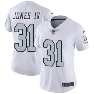 Nike Sidney Jones IV Women's Limited Las Vegas Raiders White Color Rush Jersey