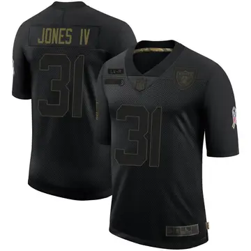Nike Sidney Jones IV Youth Limited Las Vegas Raiders Black 2020 Salute To Service Jersey