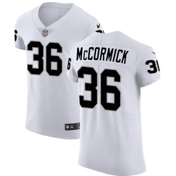 Nike Sincere McCormick Men's Elite Las Vegas Raiders White Vapor Untouchable Jersey