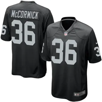 Nike Sincere McCormick Men's Game Las Vegas Raiders Black Team Color Jersey