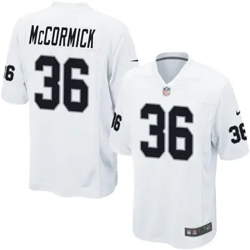Nike Sincere McCormick Men's Game Las Vegas Raiders White Jersey