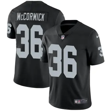 Nike Sincere McCormick Men's Limited Las Vegas Raiders Black Team Color Vapor Untouchable Jersey