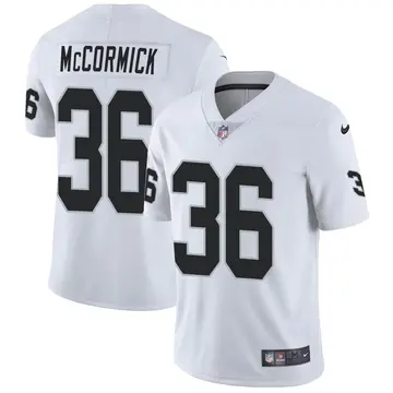 Nike Sincere McCormick Men's Limited Las Vegas Raiders White Vapor Untouchable Jersey