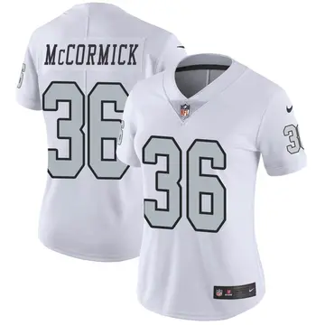 Nike Sincere McCormick Women's Limited Las Vegas Raiders White Color Rush Jersey