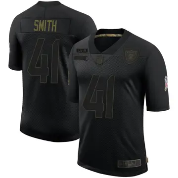 Nike Sutton Smith Men's Limited Las Vegas Raiders Black 2020 Salute To Service Jersey
