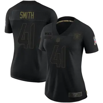 Nike Sutton Smith Women's Limited Las Vegas Raiders Black 2020 Salute To Service Jersey
