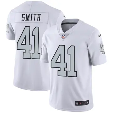 Nike Sutton Smith Youth Limited Las Vegas Raiders White Color Rush Jersey
