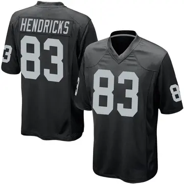 Nike Ted Hendricks Youth Game Las Vegas Raiders Black Team Color Jersey
