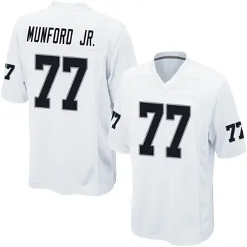 Nike Thayer Munford Jr. Men's Game Las Vegas Raiders White Jersey