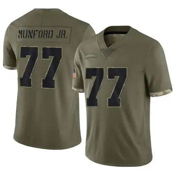 Nike Thayer Munford Jr. Men's Limited Las Vegas Raiders Olive 2022 Salute To Service Jersey