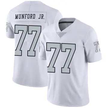 Nike Thayer Munford Jr. Youth Limited Las Vegas Raiders White Color Rush Jersey