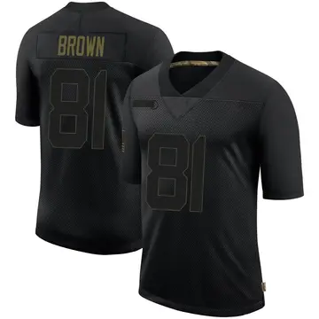 Nike Tim Brown Men's Limited Las Vegas Raiders Black 2020 Salute To Service Jersey