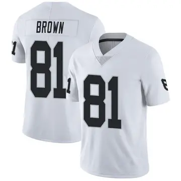 Nike Tim Brown Men's Limited Las Vegas Raiders White Vapor Untouchable Jersey