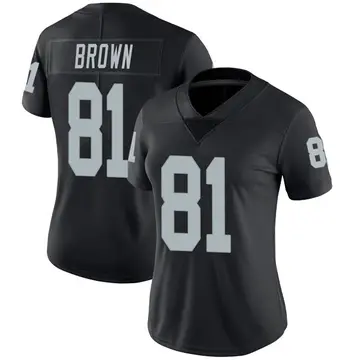 Nike Tim Brown Women's Limited Las Vegas Raiders Black Team Color Vapor Untouchable Jersey