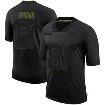 Nike Tim Brown Youth Limited Las Vegas Raiders Black 2020 Salute To Service Jersey