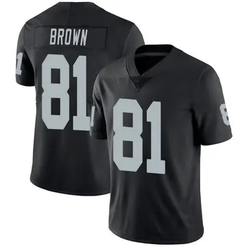 Nike Tim Brown Youth Limited Las Vegas Raiders Black Team Color Vapor Untouchable Jersey