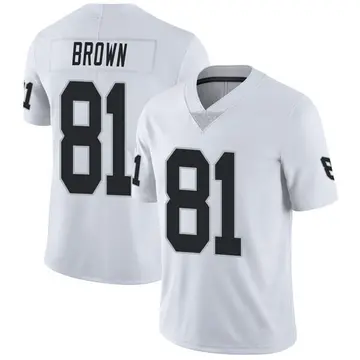 Nike Tim Brown Youth Limited Las Vegas Raiders White Vapor Untouchable Jersey