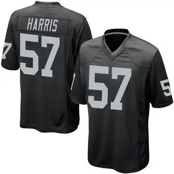 Nike Trent Harris Men's Game Las Vegas Raiders Black Team Color Jersey