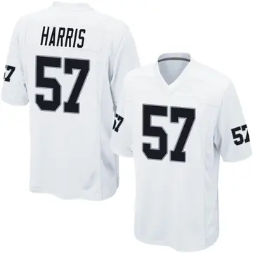 Nike Trent Harris Men's Game Las Vegas Raiders White Jersey
