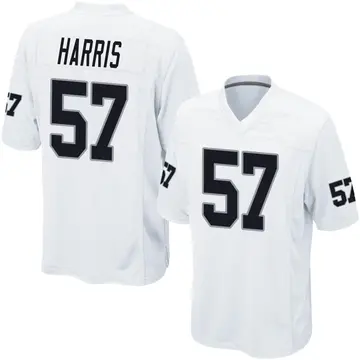 Nike Trent Harris Youth Game Las Vegas Raiders White Jersey