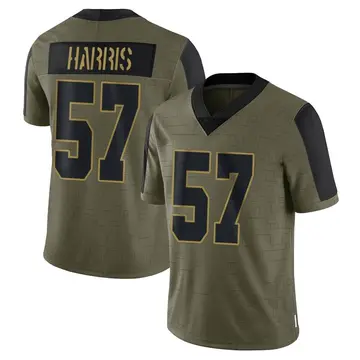 Nike Trent Harris Youth Limited Las Vegas Raiders Olive 2021 Salute To Service Jersey