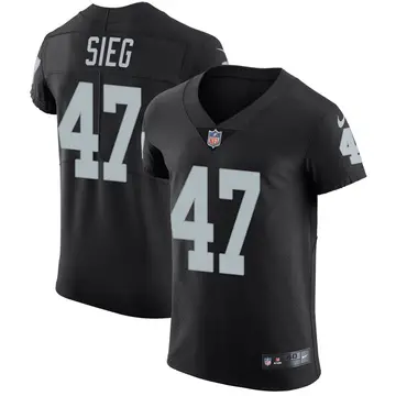 Nike Trent Sieg Men's Elite Las Vegas Raiders Black Team Color Vapor Untouchable Jersey