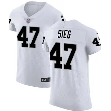 Nike Trent Sieg Men's Elite Las Vegas Raiders White Vapor Untouchable Jersey