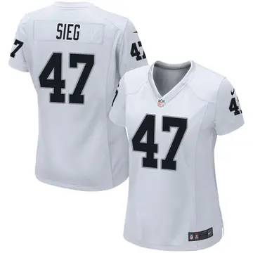 Nike Trent Sieg Women's Game Las Vegas Raiders White Jersey