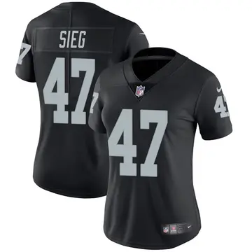 Nike Trent Sieg Women's Limited Las Vegas Raiders Black Team Color Vapor Untouchable Jersey