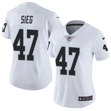 Nike Trent Sieg Women's Limited Las Vegas Raiders White Vapor Untouchable Jersey