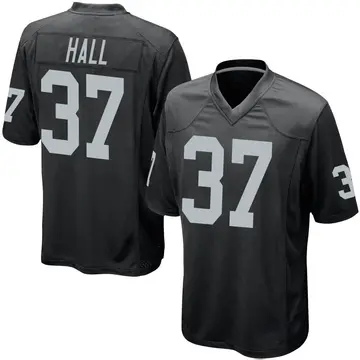 Nike Tyler Hall Men's Game Las Vegas Raiders Black Team Color Jersey
