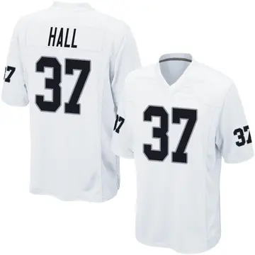 Nike Tyler Hall Men's Game Las Vegas Raiders White Jersey