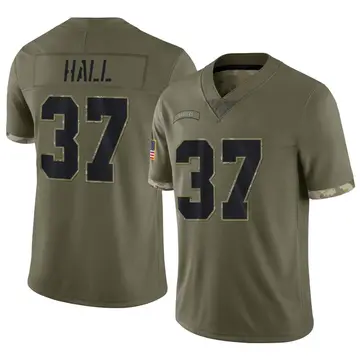 Nike Tyler Hall Men's Limited Las Vegas Raiders Olive 2022 Salute To Service Jersey