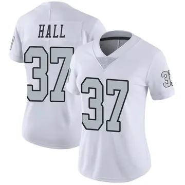 Nike Tyler Hall Women's Limited Las Vegas Raiders White Color Rush Jersey